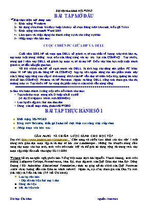 Bài tập thực hành Tin học Lớp 5